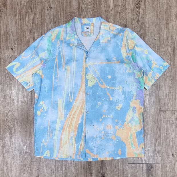 ZARA 자라 페인팅 프린트 반팔 L _ 남성, XL 추천