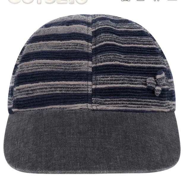 코이세이오 피치 스트라이프 캡 네이비 모자 볼캡