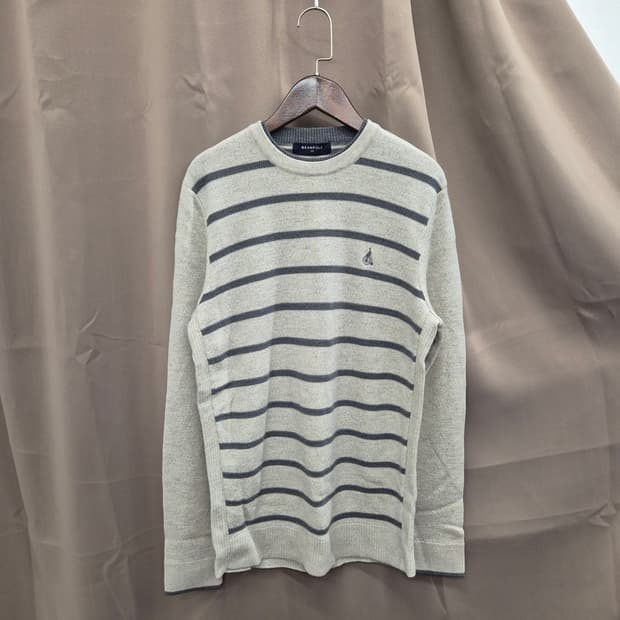 빈폴 스트라이프 라운드넥 풀오버 니트