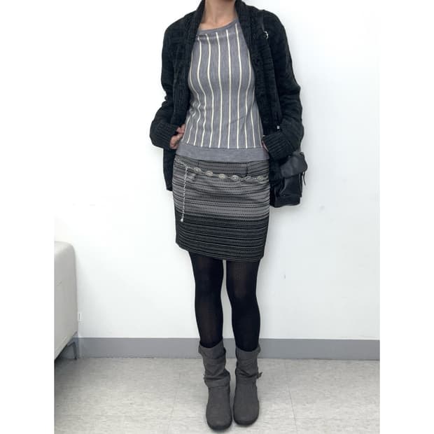 빈티지 그레이 스커트