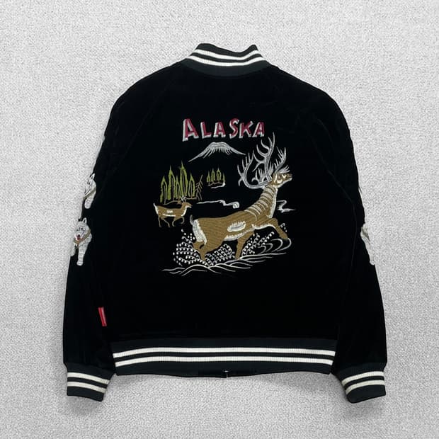 Madness 알레스카 벨벳 스카잔 자켓 블랙