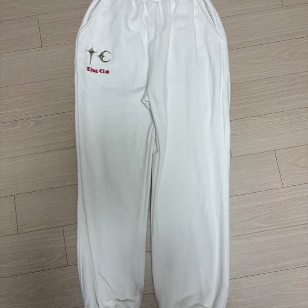 떠그클럽 조거 팬츠 화이트 1사이즈