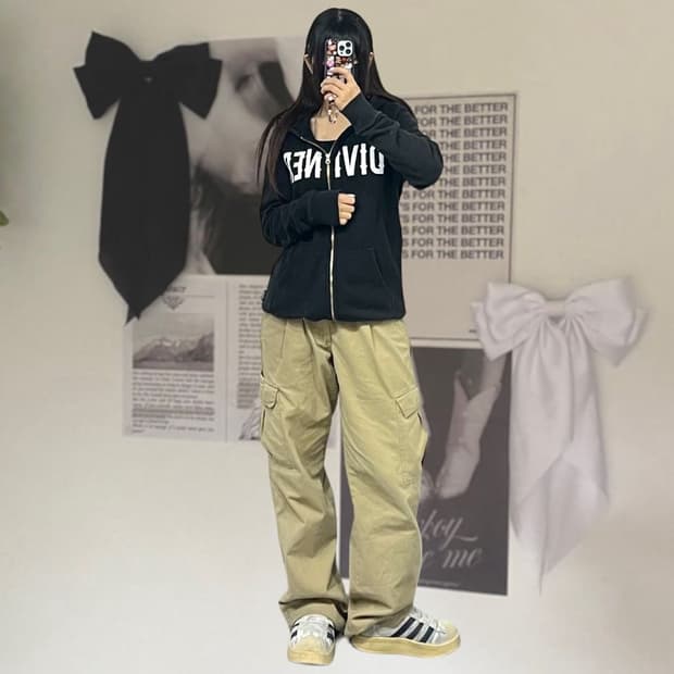 스컬 펑크 후드집업