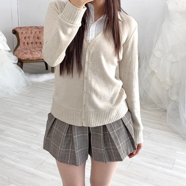 Geekchic Beige shirt layered knit