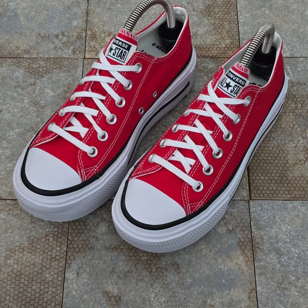 (250)컨버스 척테일러 올스타 더블 스택 레드 로우