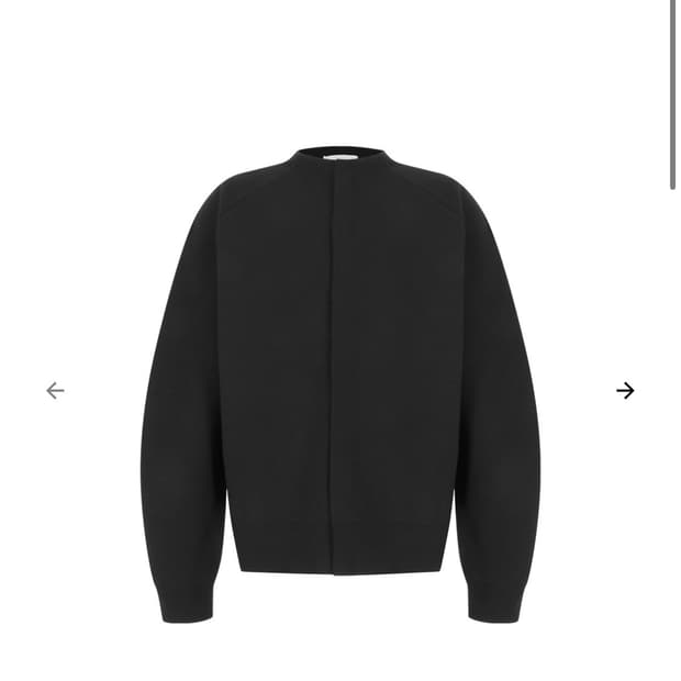 아모멘토 Rounded Sleeve Cardigan Black M