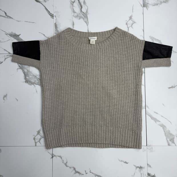 클럽모나코 레더 디테일 캐시미어 100% 