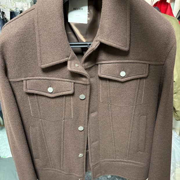 벨리에Heavy Wool Trucker Jacket - 브라운M