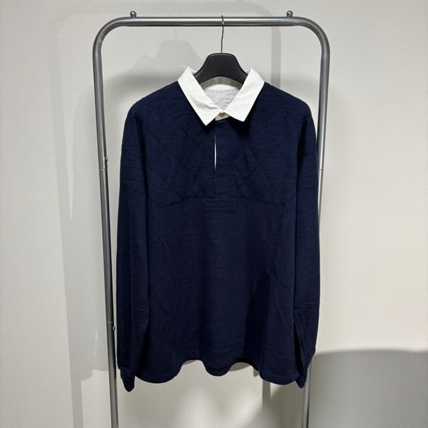 5) visvim 비즈빔 25SS 라캄 울 폴로 롱슬리브 