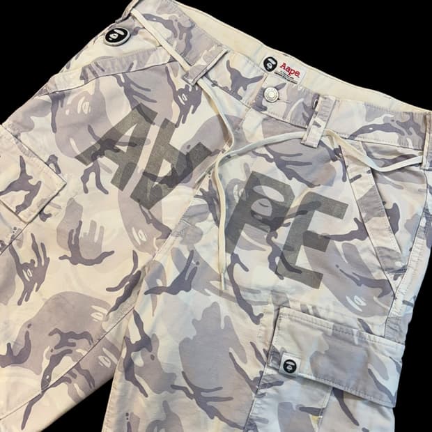 AAPE 카모 카고 쇼츠
