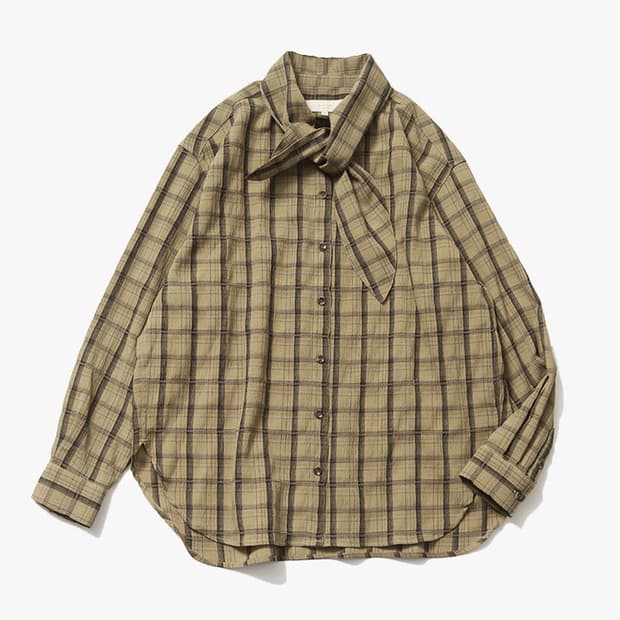 B:MING BY BEAMS - CHECK BIG TIE SHIRT