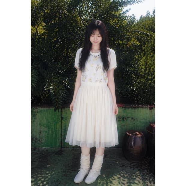 은은한 레이스 소녀 원피스