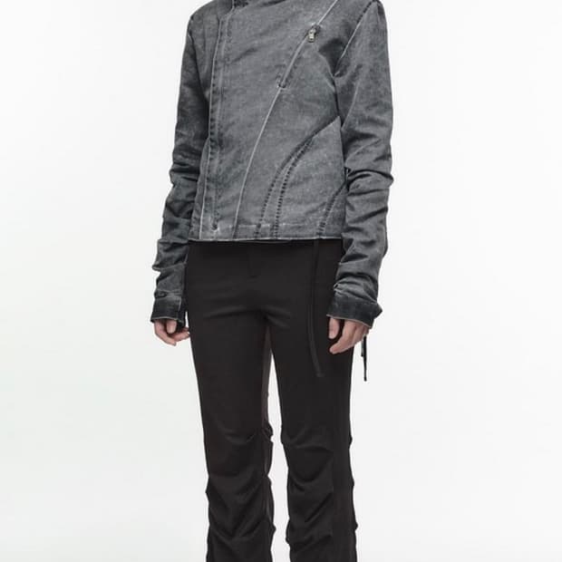 NACHE_나체 DRAPING JERSEY PANTS CHARCOAL