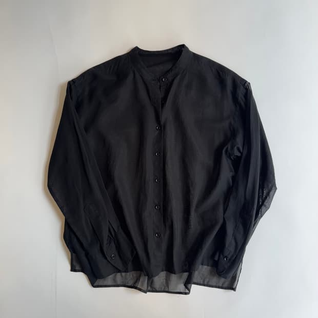 United Arrows Sheer Black Blouse