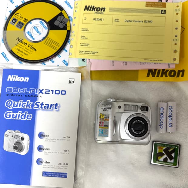 미품셋)니콘 쿨픽스 2100 사쿠라디카 Nikon Coolpix 2100