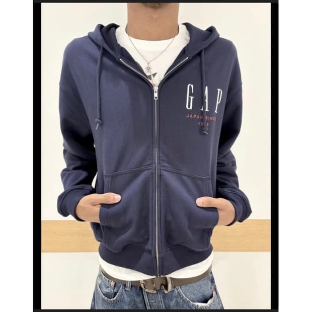 GAP 갭 재팬 30주년 후드집업 네이비