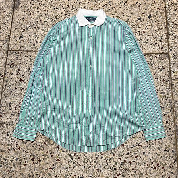 폴로(POLO RalphLauren) 민트스트라이프 셔츠