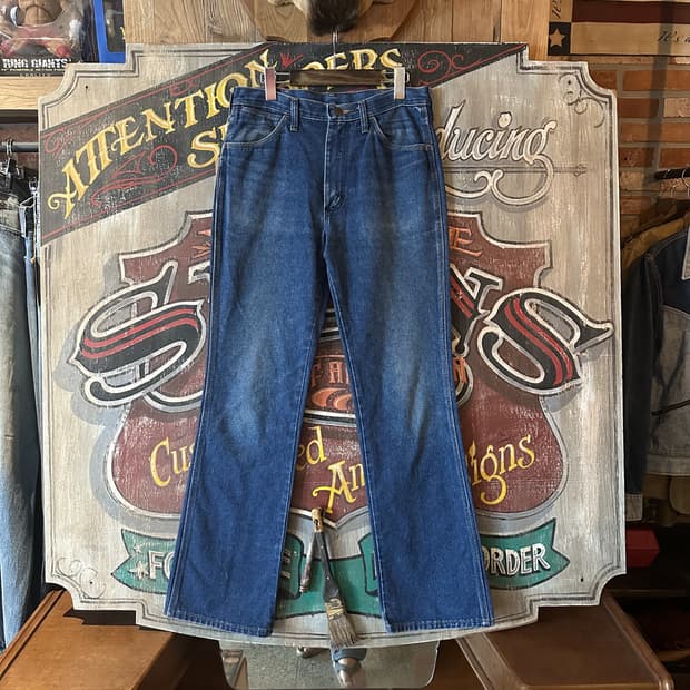 70s Vintage Wrangler Boots Denim Pants
