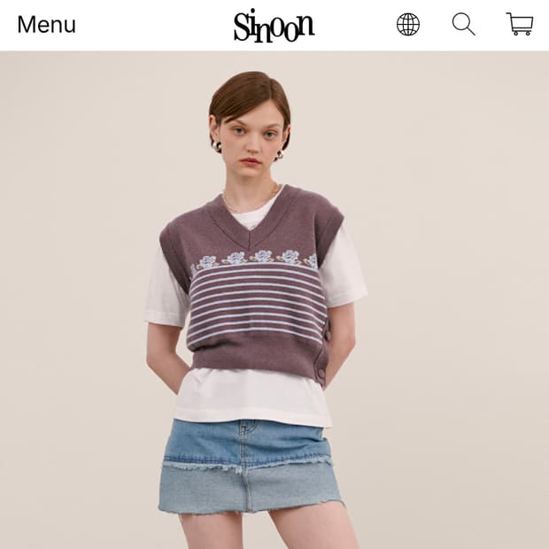 시눈(SINOON) SOULI 베스트니트 프리사이즈 새상품