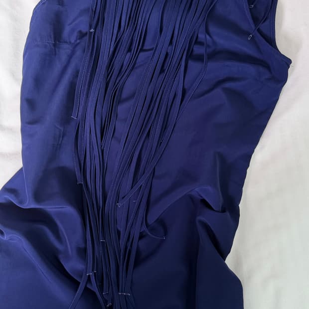 Blue fringe dress