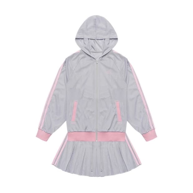퍼피북클럽 PBC mesh zip up set (gray)
