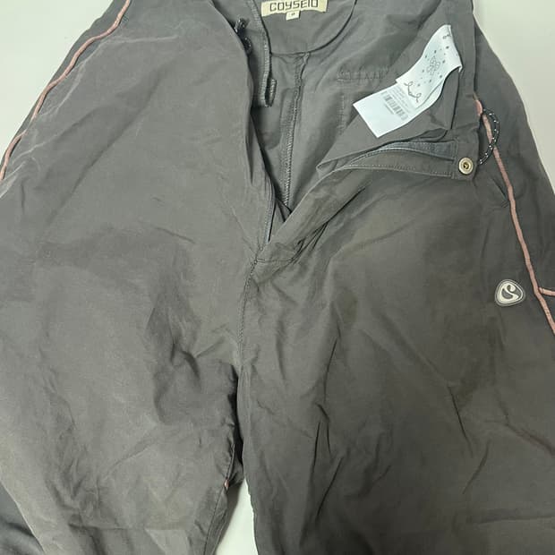 코이세이오 스트랩 라인 팬츠 그레이 핑크