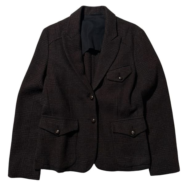 마가렛 호웰 글렌 체크 울 헌팅 싱글 블레이저 자켓