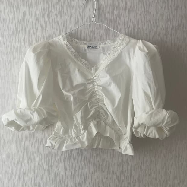 lonslan 프릴 블라우스