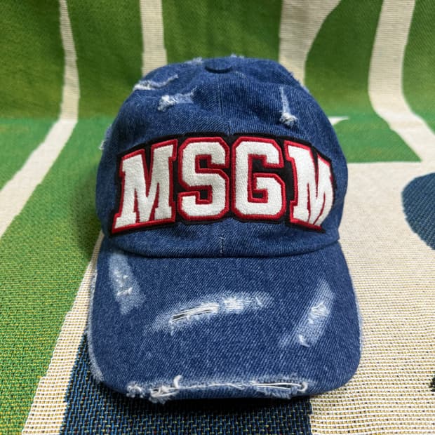 MSGM 디스트로이드 데님 볼캡 (msgm)