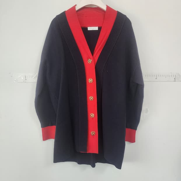 산드로 네이비/레드 가디건