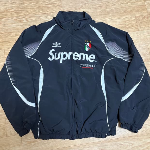 슈프림X엄브로 22SS 트랙자켓 블랙 XL
