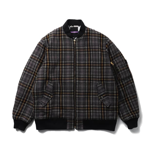 SWAGGER Plaid Wool MA-1 Jacket