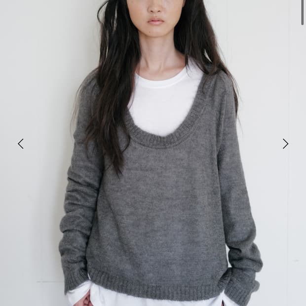 리포스 - KID MOHAIR U-NECK KNIT