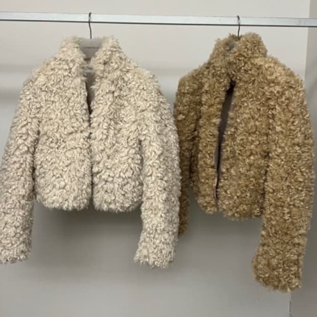 런던플랏 양모 퍼자켓 무스탕