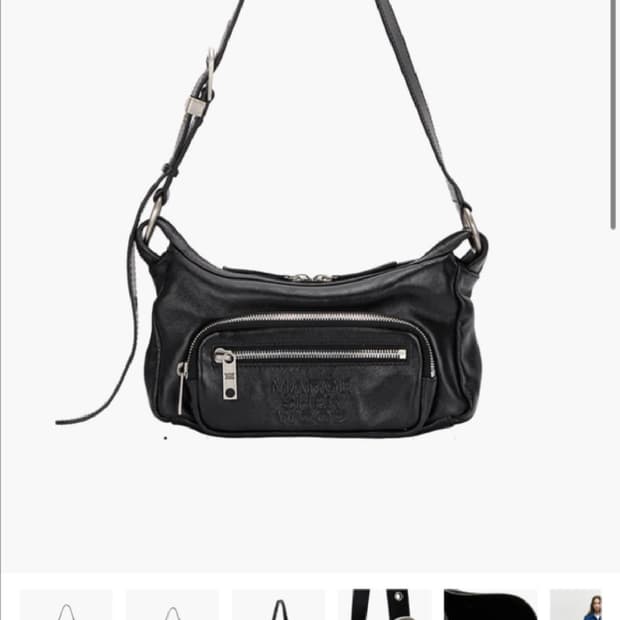 마지셔우드 아웃포켓 미니 호보백 블랙 색상