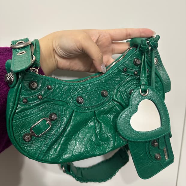 발렌시아가 르카골 XS 숄더백 미니 그린