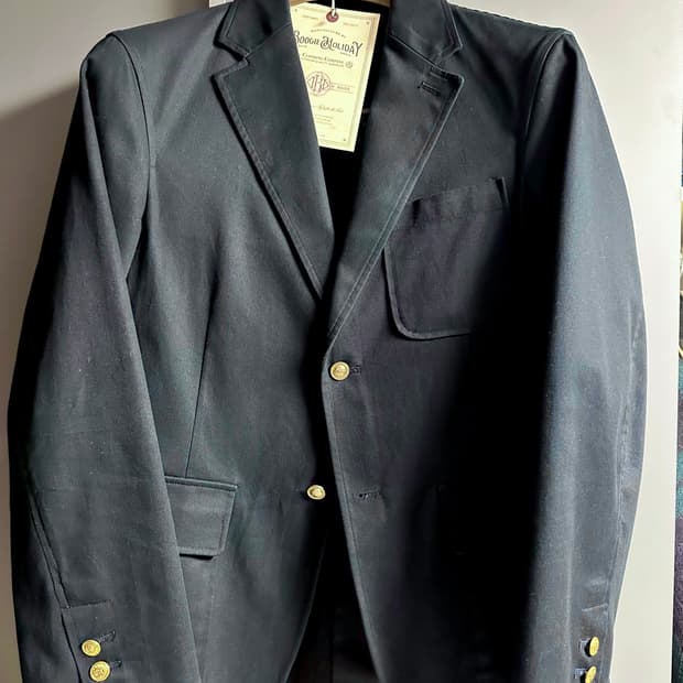 부기홀리데이 워시드코튼 금장 블레이져(s)