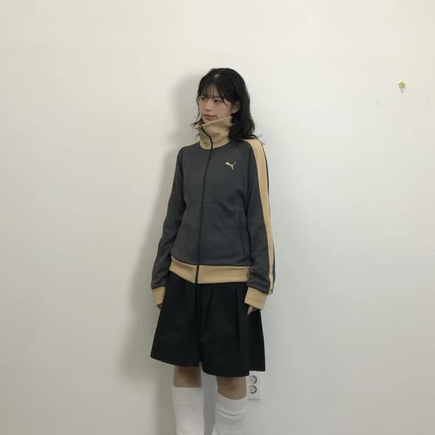 Puma Charcoal Beige Track Jacket