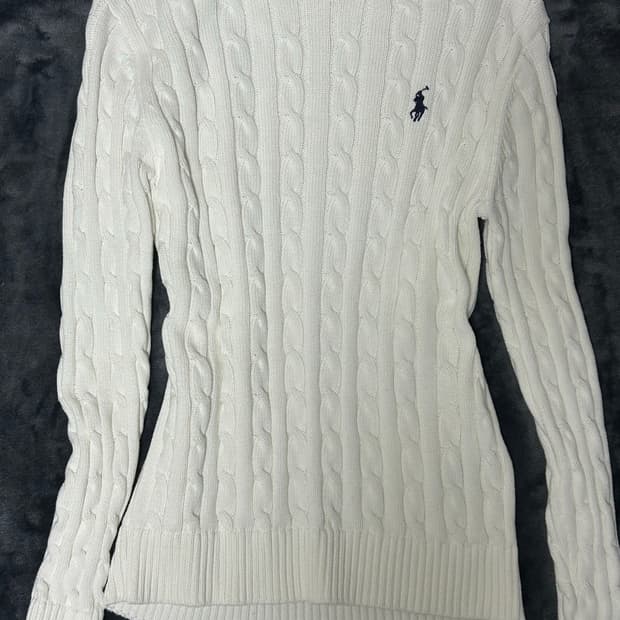 폴로 꽈배기 니트