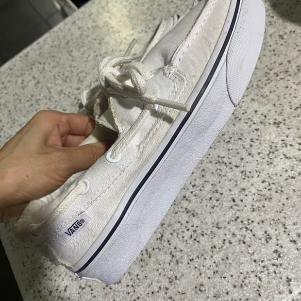 반스 흰색 보트화 