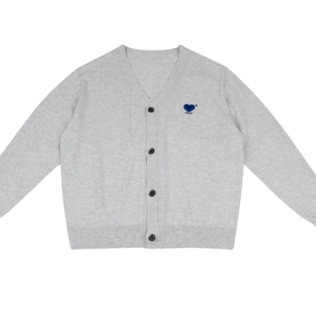 아더에러 트윈 하트 로고 가디건 오트밀