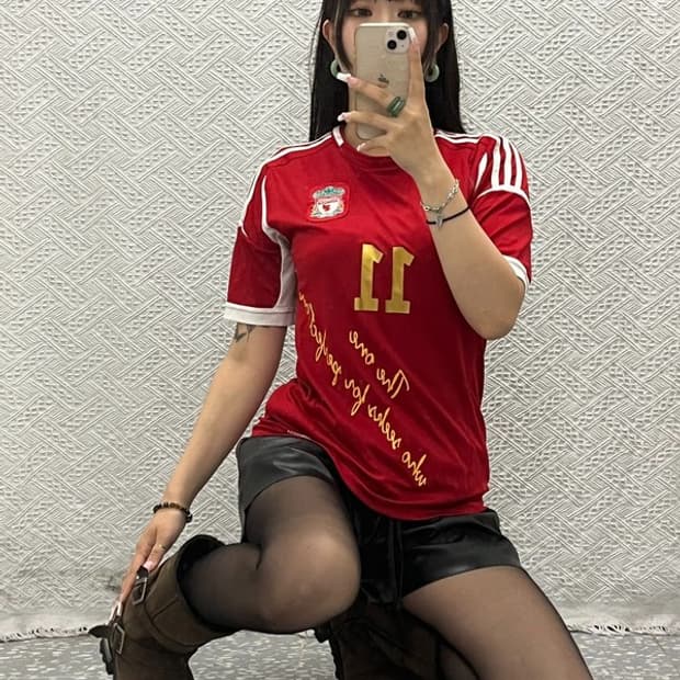 아디다스 올드스쿨 레트로 리버풀 축구 유니폼 반팔티 95 C13738