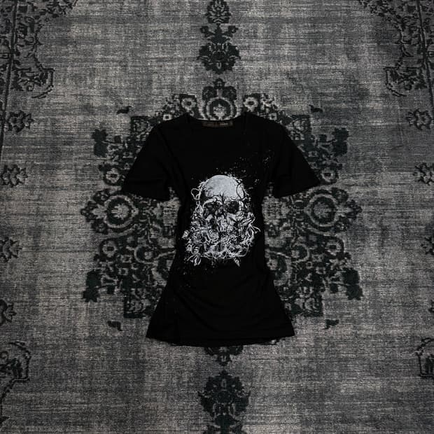 Schlussel 00s skull printing t shirts