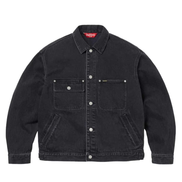 [XXL] 슈프림 데님 초어 트러커 자켓 블랙