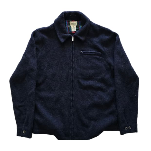 L.L.BEAN 엘엘빈 셔틀랜드 울 집업 니트 XL 네이비