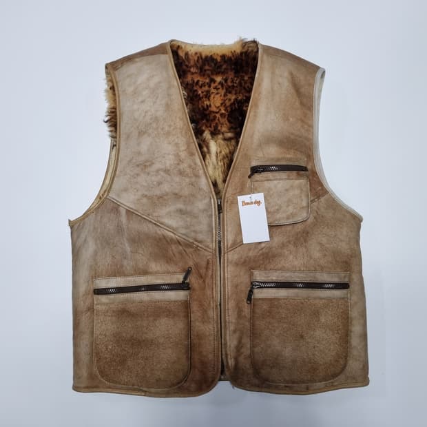 빈티지 무스탕 조끼