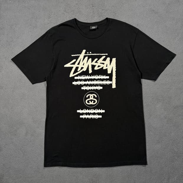 스투시 Crossed Out 월드투어 반팔