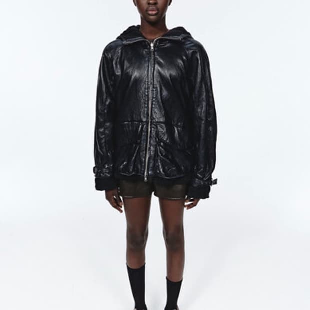 오들리워크샵 리버시블 후드 봄버자켓