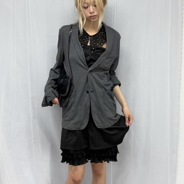 1)[comme ca ism] Striped Jacket 
