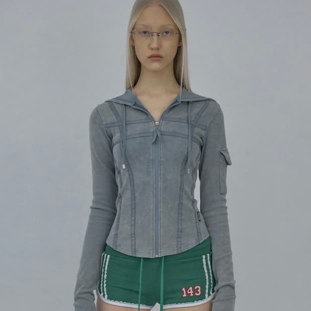 스컬프터 후드집업 Washed Bondage  Washed Sage